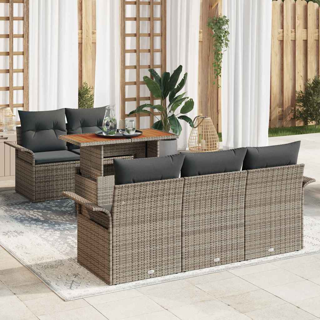 Tuin Sofa Set Met Opslag 6 Pcs Poly Riet