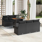 Tuin Sofa Set Met Opslag 7 Pcs Poly Riet