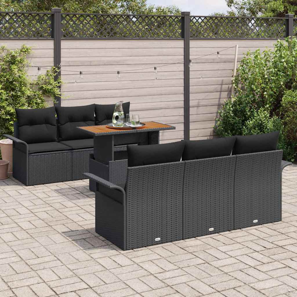 Tuin Sofa Set Met Opslag 7 Pcs Poly Riet