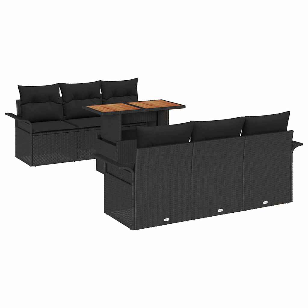 Tuin Sofa Set Met Opslag 7 Pcs Poly Riet