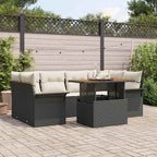 Tuin Sofa Set Met Opslag 7 Pcs Poly Riet