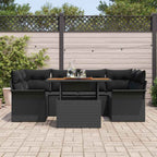 Tuin Sofa Set Met Opslag 7 Pcs Poly Riet