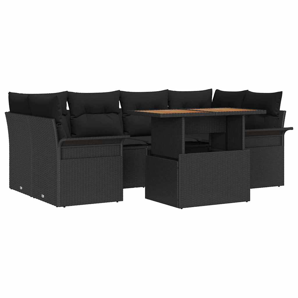Tuin Sofa Set Met Opslag 7 Pcs Poly Riet