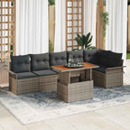 Tuin Sofa Set Met Opslag 7 Pcs Poly Riet