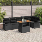 Tuin Sofa Set Met Opslag 7 Pcs Poly Riet