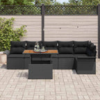 Tuin Sofa Set Met Opslag 7 Pcs Poly Riet