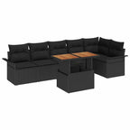 Tuin Sofa Set Met Opslag 7 Pcs Poly Riet
