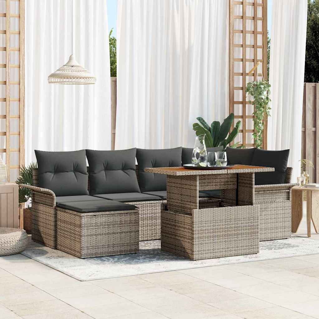 Tuin Sofa Set Met Opslag 7 Pcs Poly Riet