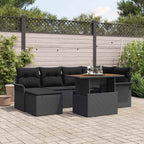 Tuin Sofa Set Met Opslag 7 Pcs Poly Riet