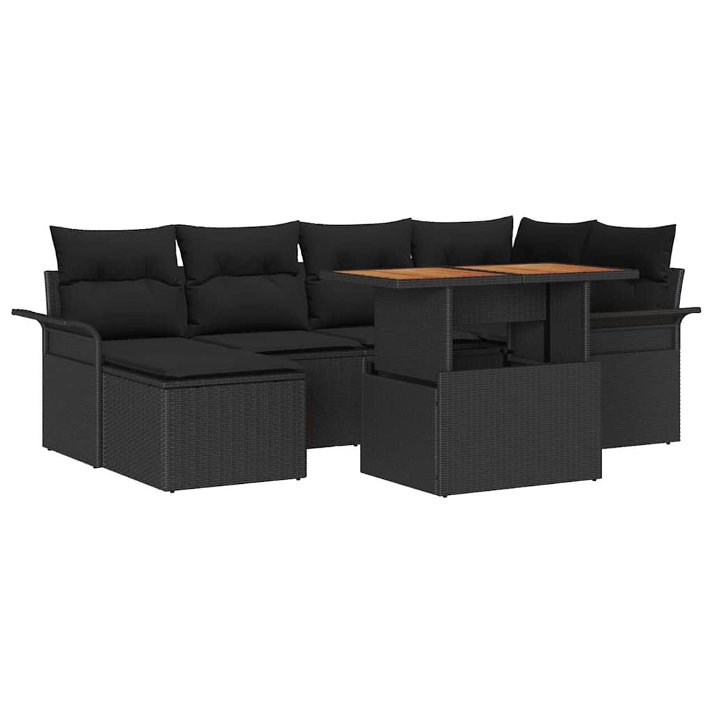 Tuin Sofa Set Met Opslag 7 Pcs Poly Riet