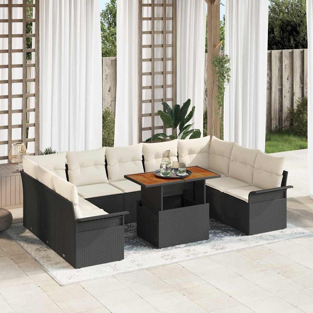 Tuin Sofa Set Met Opslag 10 Pcs Poly Riet
