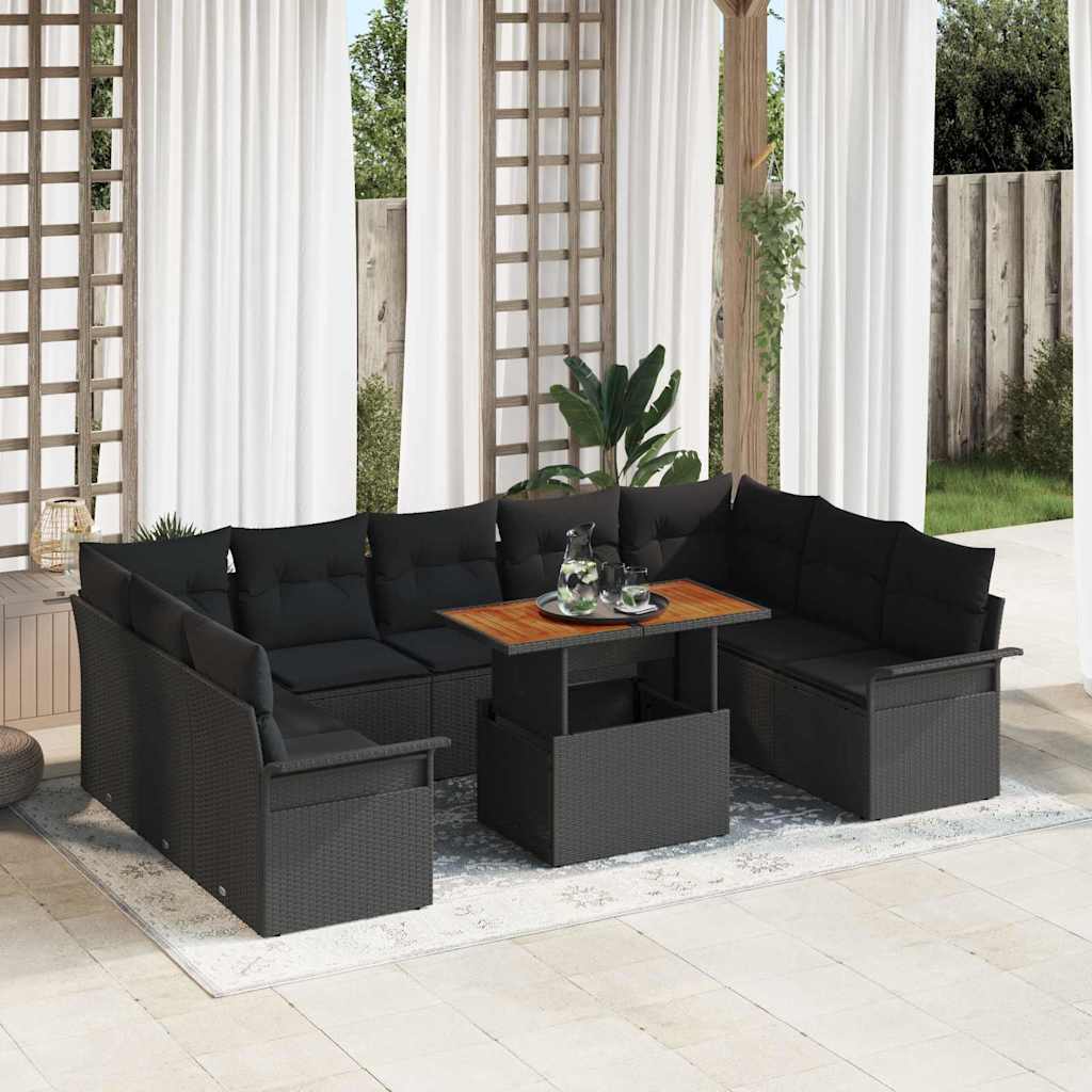 Tuin Sofa Set Met Opslag 10 Pcs Poly Riet