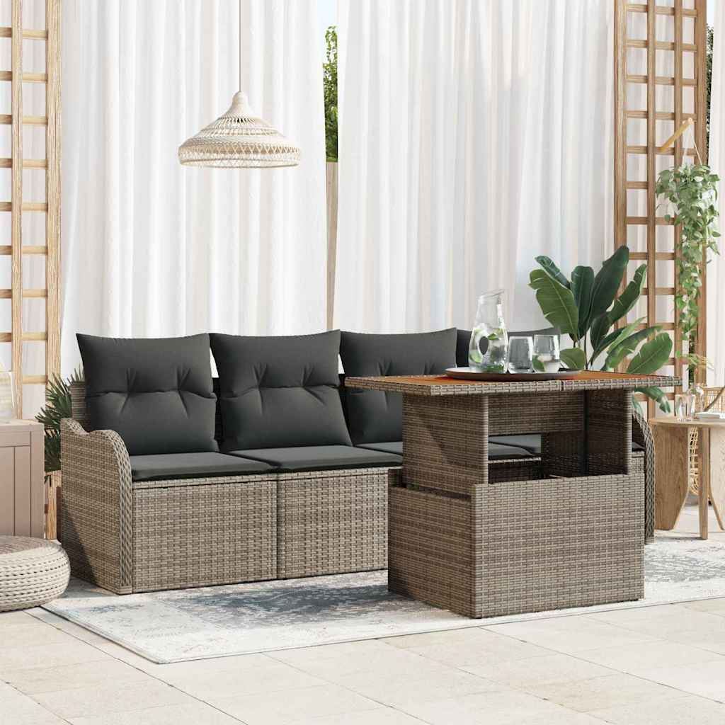Tuin Sofa Set Met Opslag 5 Pcs Poly Riet