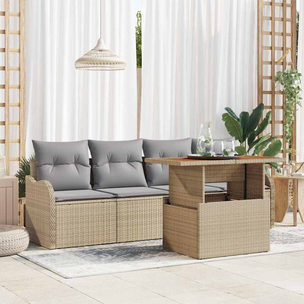 Tuin Sofa Set Met Opslag 5 Pcs Poly Riet