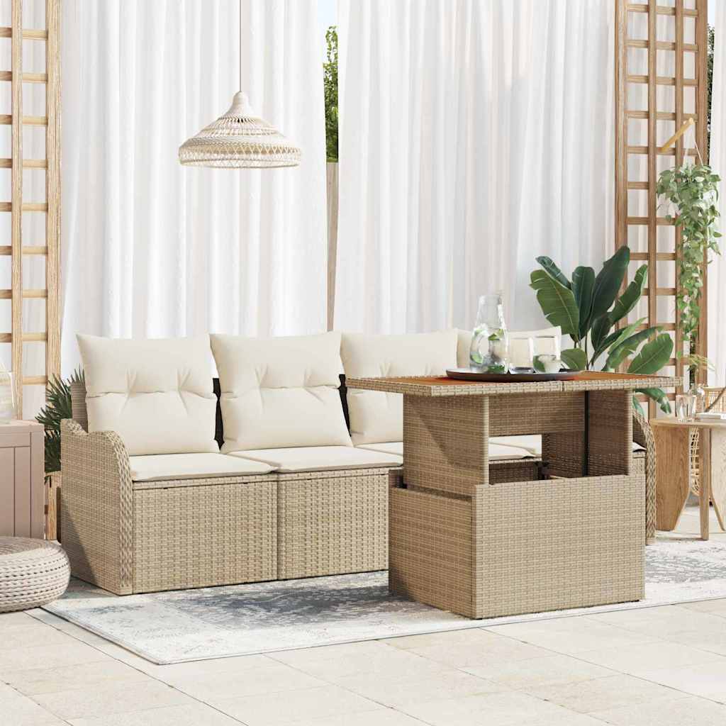 Tuin Sofa Set Met Opslag 5 Pcs Poly Riet