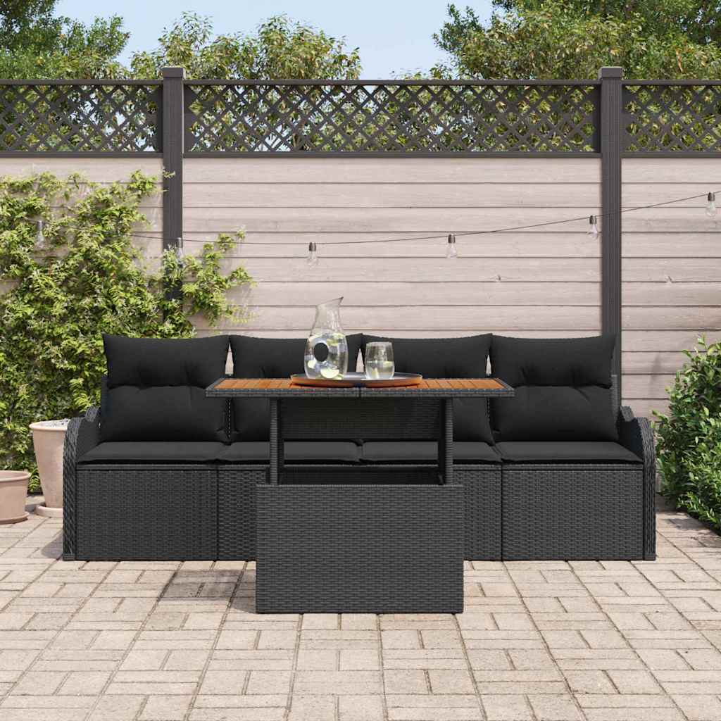 Tuin Sofa Set Met Opslag 5 Pcs Poly Riet
