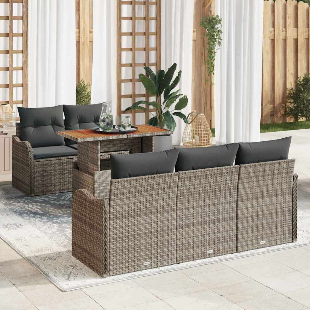 Tuin Sofa Set Met Opslag 6 Pcs Poly Riet