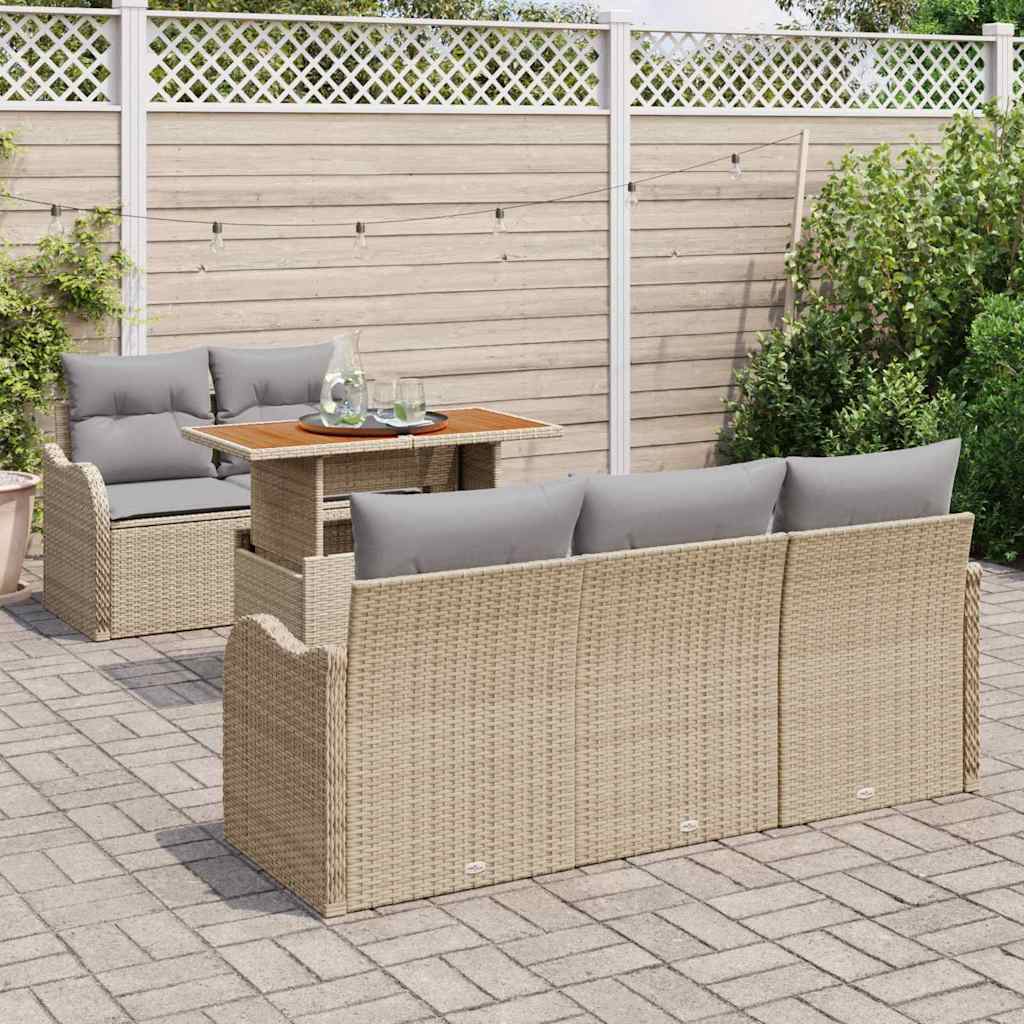 Tuin Sofa Set Met Opslag 6 Pcs Poly Riet