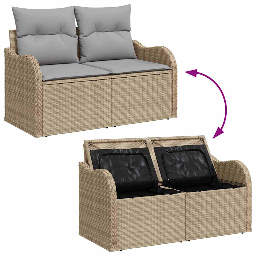 Tuin Sofa Set Met Opslag 6 Pcs Poly Riet