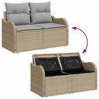 Tuin Sofa Set Met Opslag 6 Pcs Poly Riet