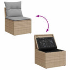 Tuin Sofa Set Met Opslag 6 Pcs Poly Riet