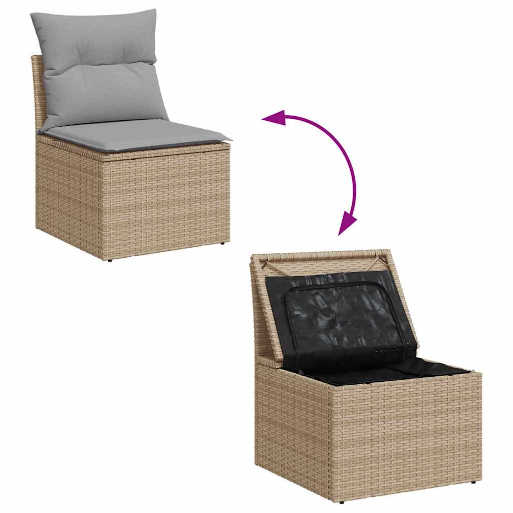 Tuin Sofa Set Met Opslag 6 Pcs Poly Riet