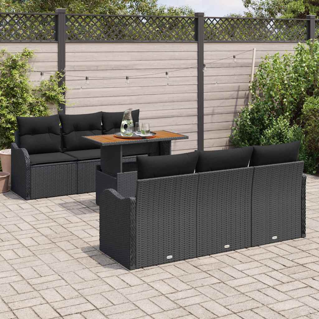 Tuin Sofa Set Met Opslag 7 Pcs Poly Riet