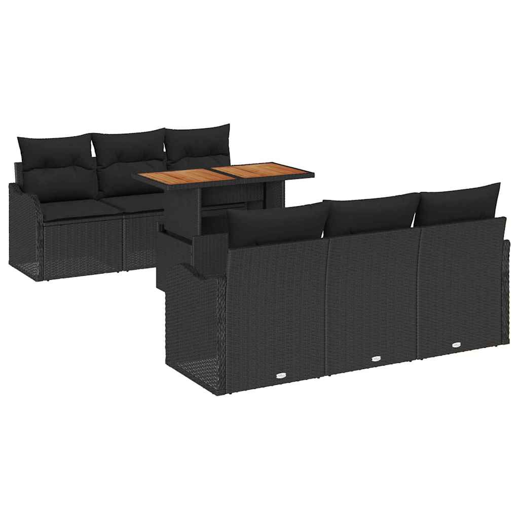 Tuin Sofa Set Met Opslag 7 Pcs Poly Riet
