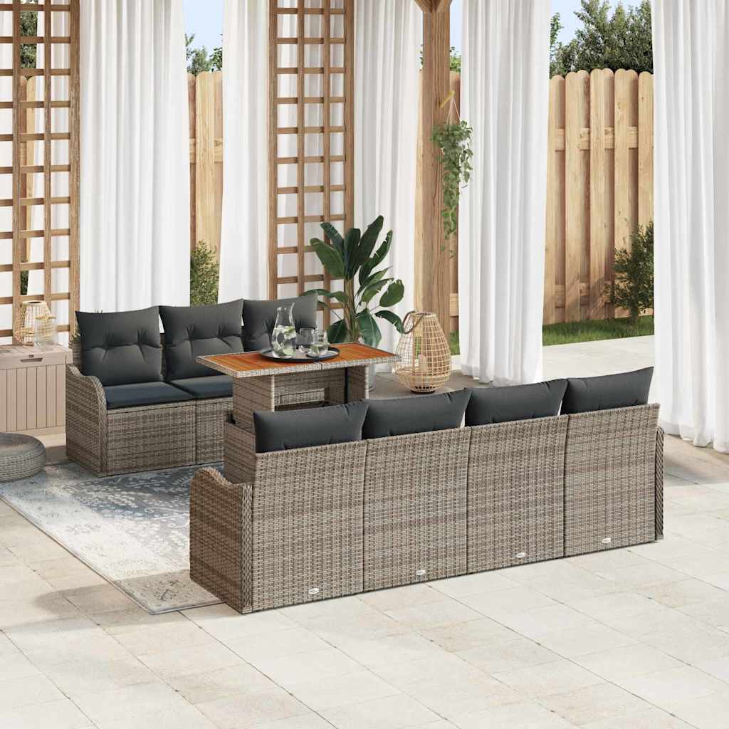 Tuin Sofa Set Met Opslag 8 Pcs Poly Riet