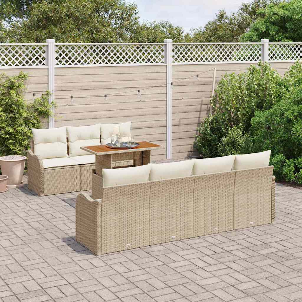 Tuin Sofa Set Met Opslag 8 Pcs Poly Riet