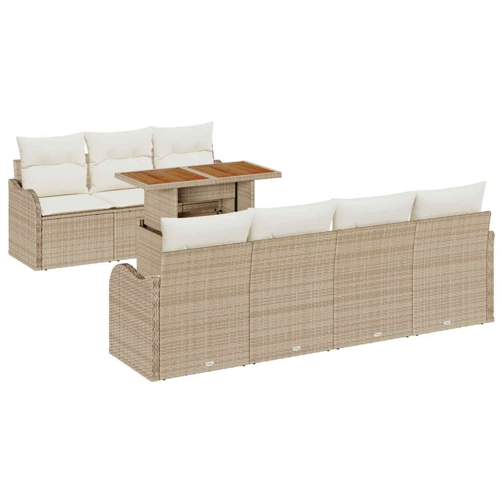 Tuin Sofa Set Met Opslag 8 Pcs Poly Riet