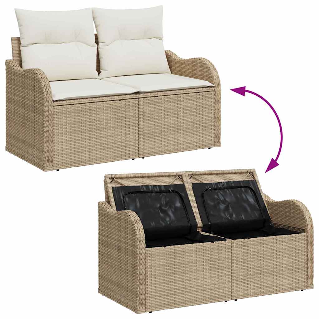 Tuin Sofa Set Met Opslag 8 Pcs Poly Riet