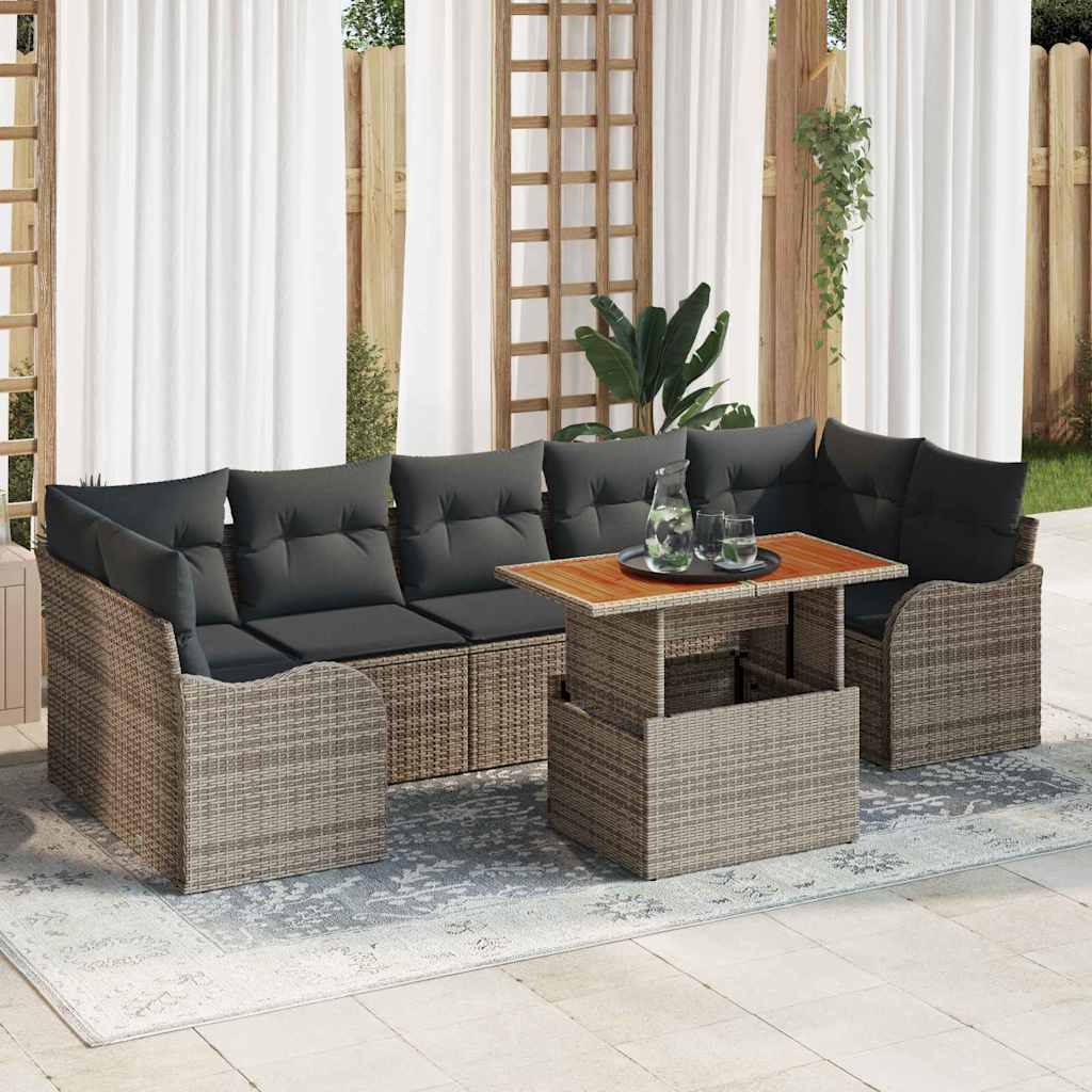 Tuin Sofa Set Met Opslag 8 Pcs Poly Riet