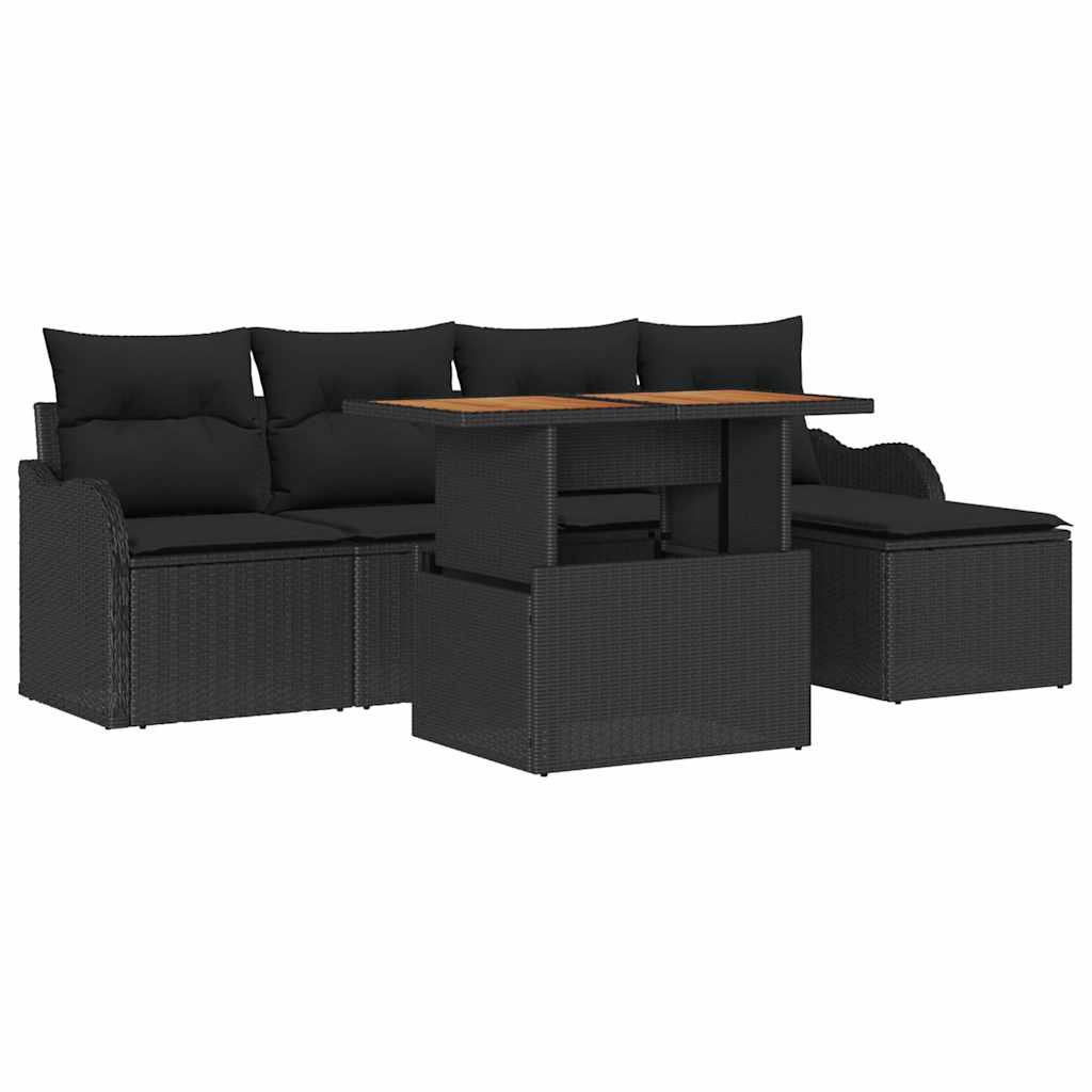 Tuin Sofa Set Met Opslag 6 Pcs Poly Riet