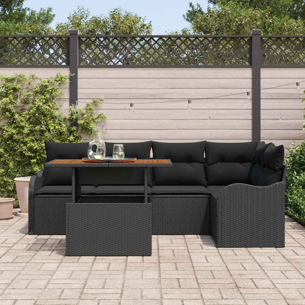 Tuin Sofa Set Met Opslag 6 Pcs Poly Riet