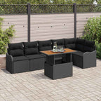 Tuin Sofa Set Met Opslag 7 Pcs Poly Riet