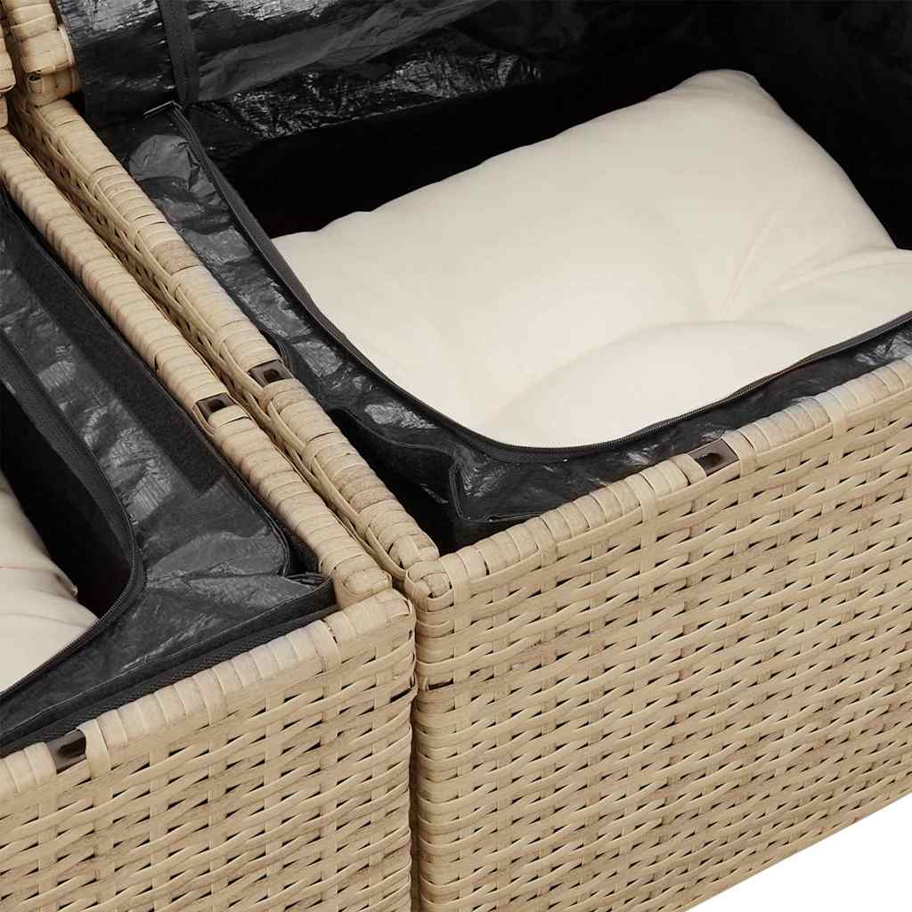 Tuin Sofa Set Met Opslag 7 Pcs Poly Riet