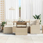 Tuin Sofa Set Met Opslag 7 Pcs Poly Riet