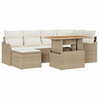 Tuin Sofa Set Met Opslag 7 Pcs Poly Riet