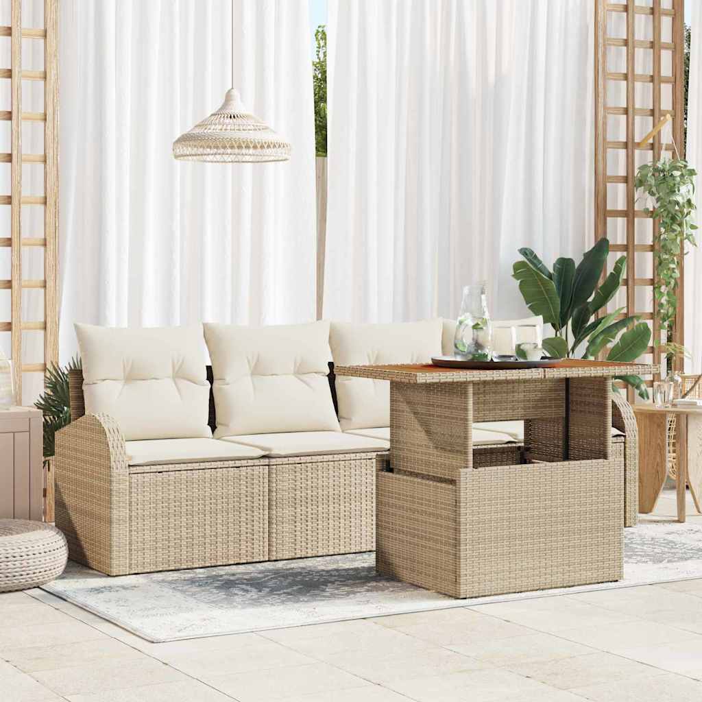 Tuin Sofa Set Met Opslag 5 Pcs Poly Riet