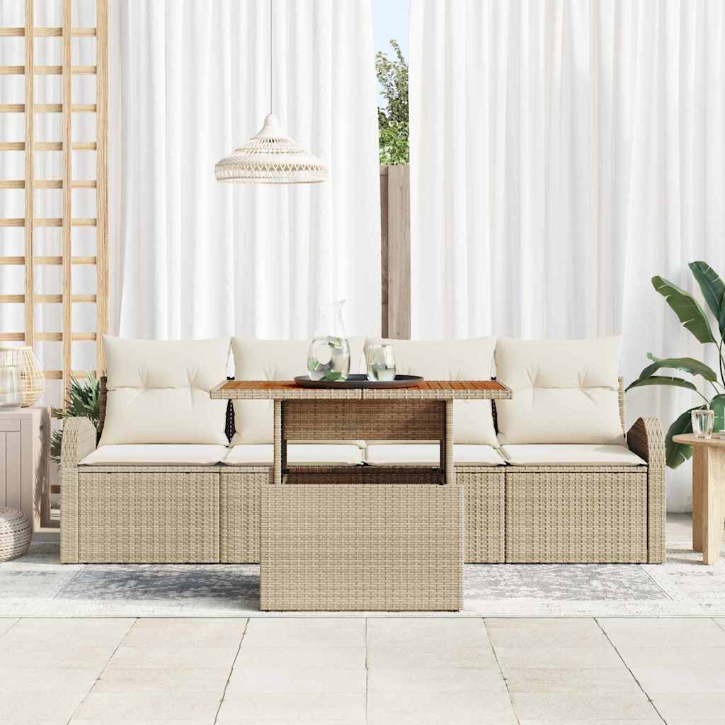 Tuin Sofa Set Met Opslag 5 Pcs Poly Riet