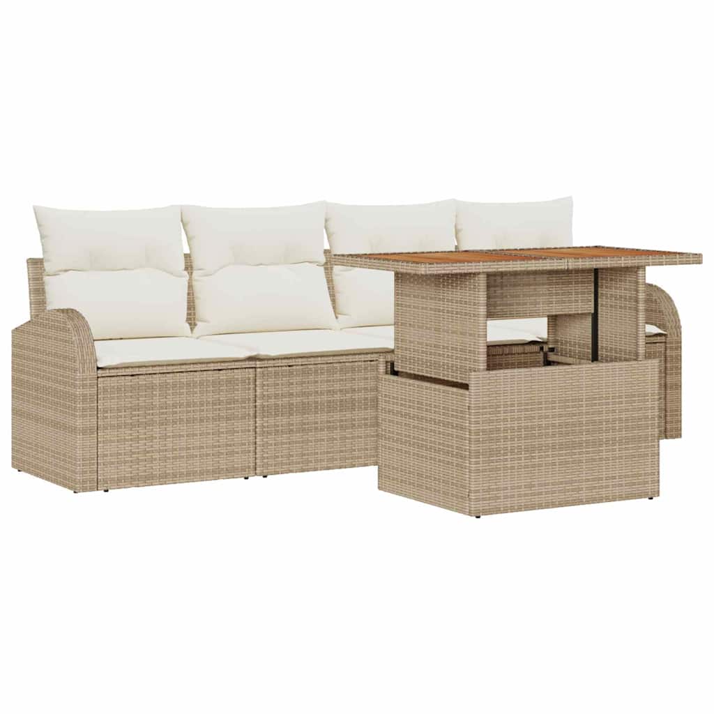 Tuin Sofa Set Met Opslag 5 Pcs Poly Riet