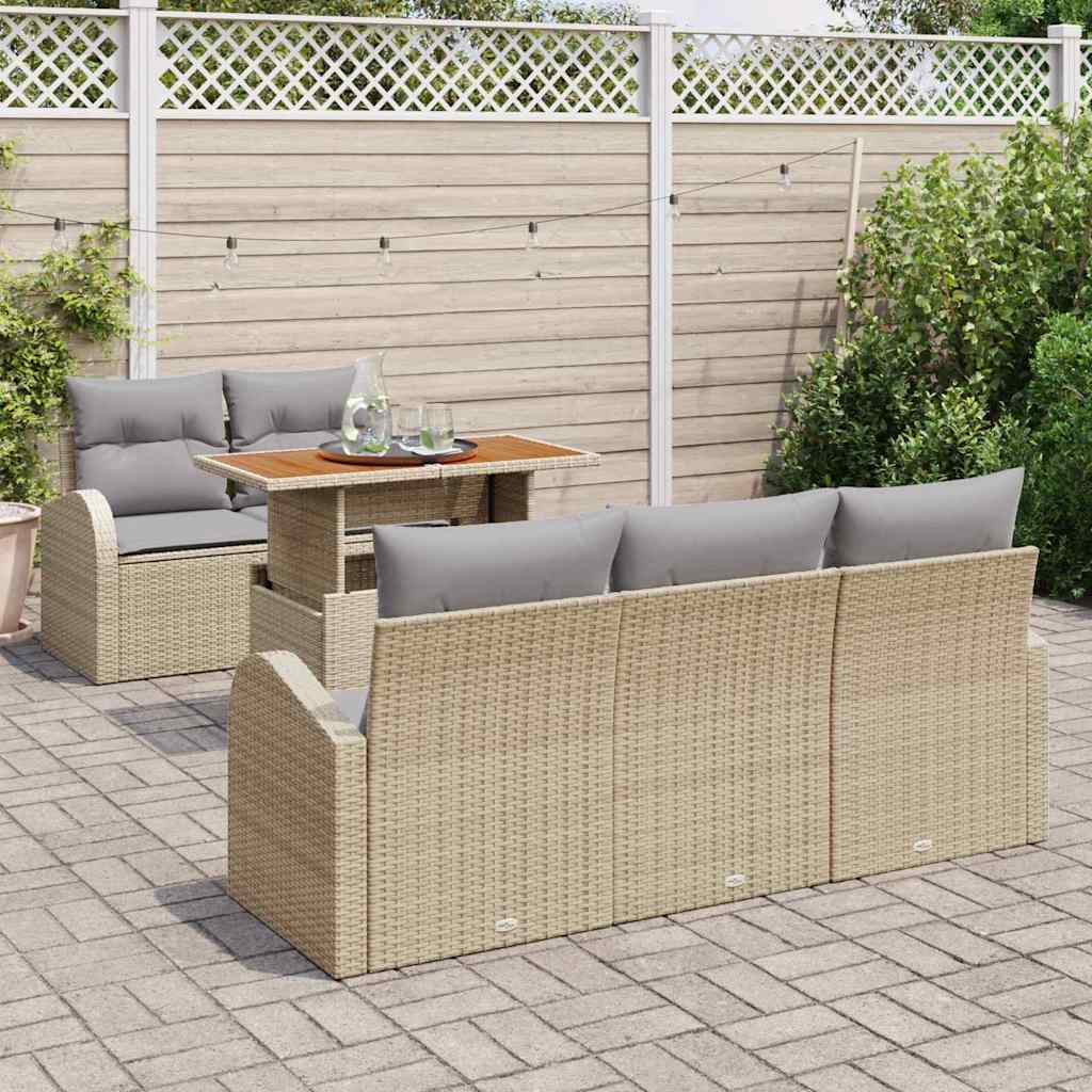 Tuin Sofa Set Met Opslag 6 Pcs Poly Riet