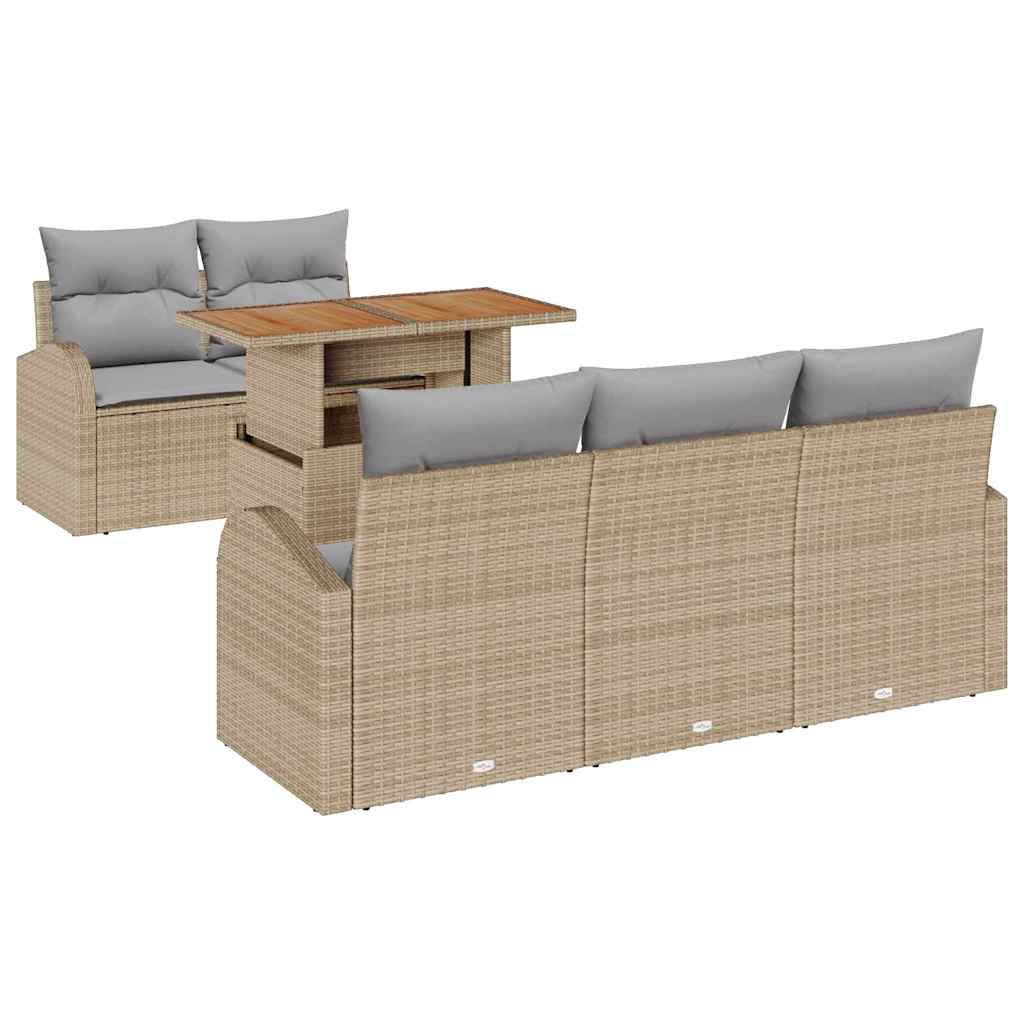 Tuin Sofa Set Met Opslag 6 Pcs Poly Riet