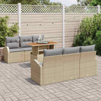 Tuin Sofa Set Met Opslag 7 Pcs Poly Riet