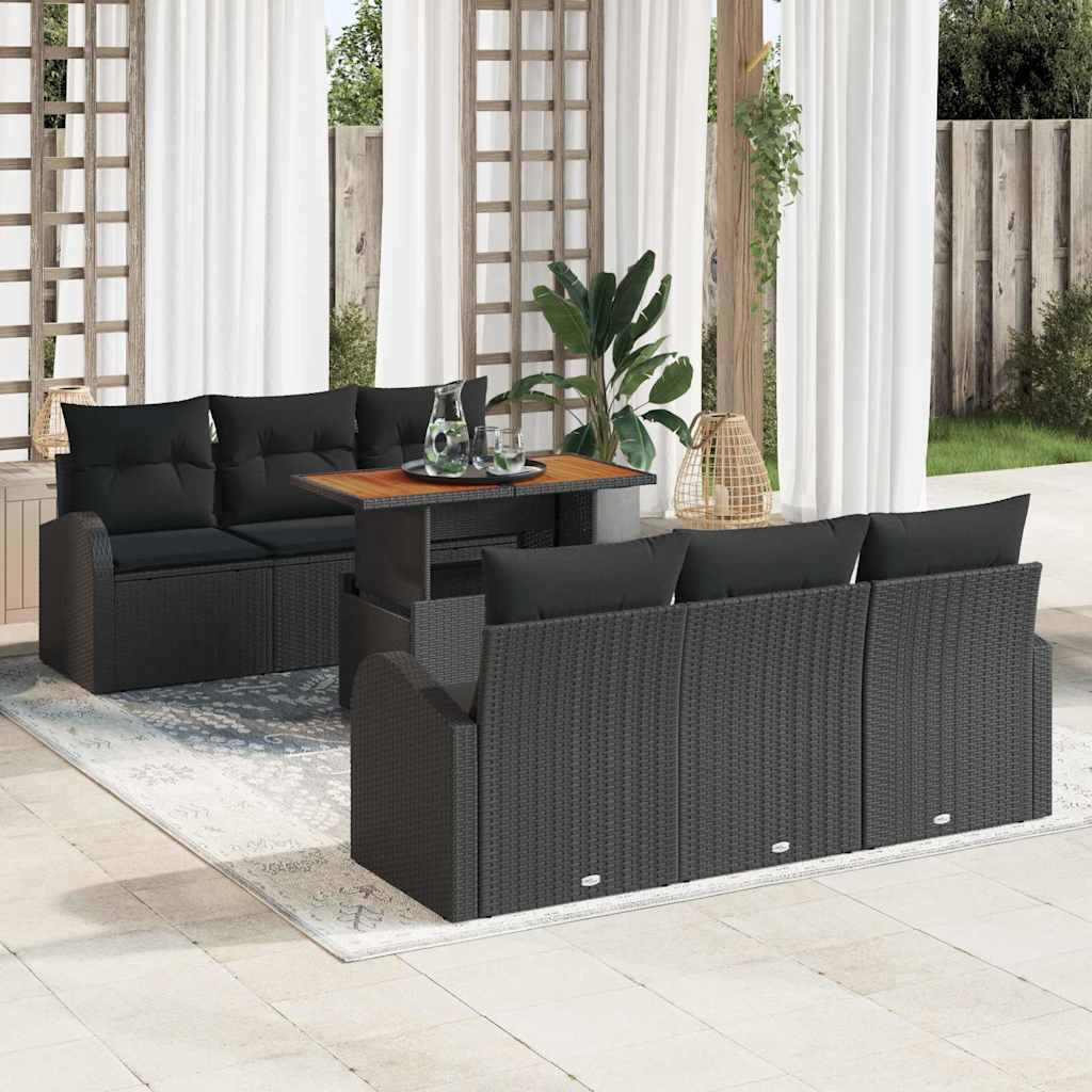 Tuin Sofa Set Met Opslag 7 Pcs Poly Riet