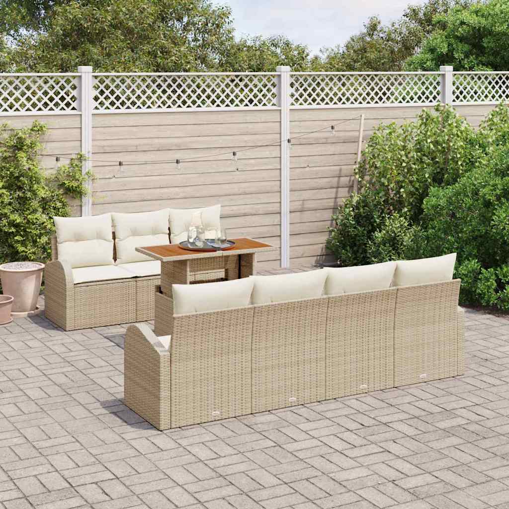 Tuin Sofa Set Met Opslag 8 Pcs Poly Riet