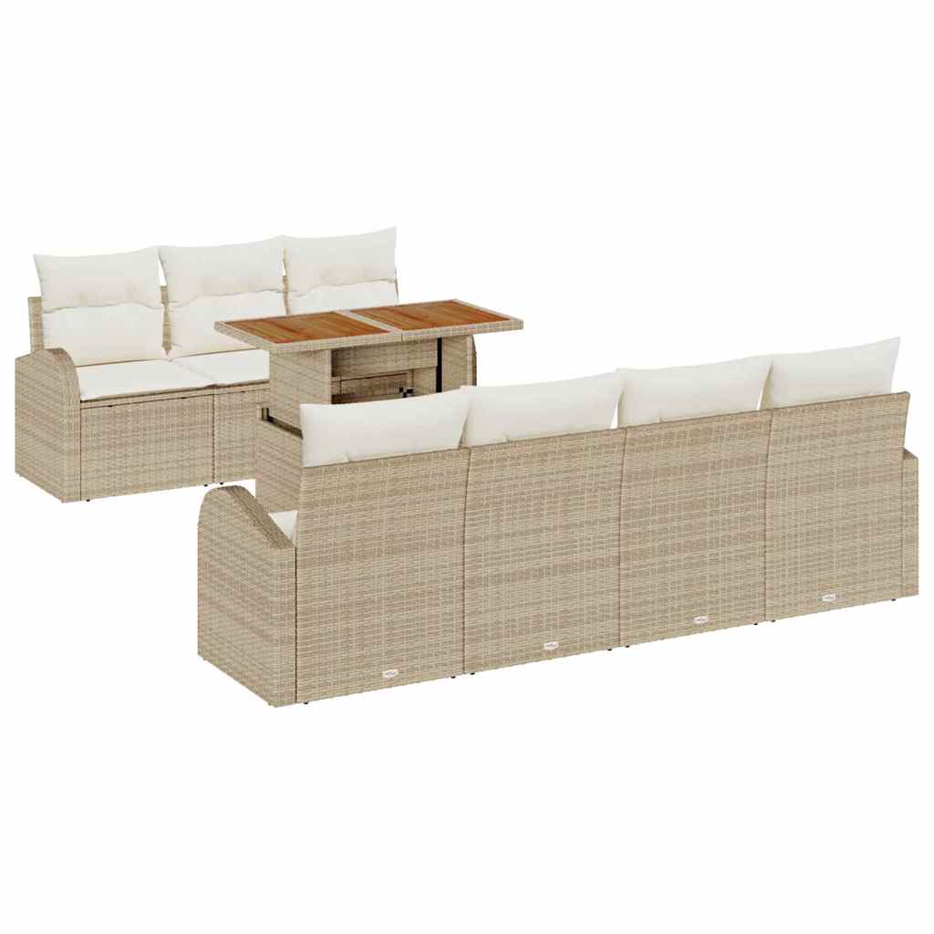 Tuin Sofa Set Met Opslag 8 Pcs Poly Riet