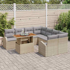 Tuin Sofa Set Met Opslag 9 Pcs Poly Riet