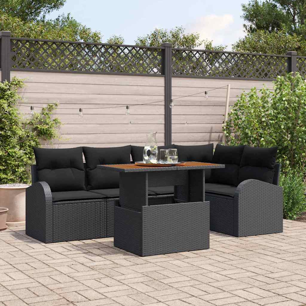 Tuin Sofa Set Met Opslag 6 Pcs Poly Riet